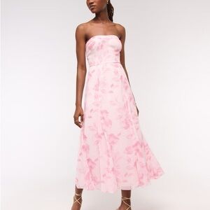 Abercrombie & Fitch Camille Strapless Godet Midi Dress BNWT